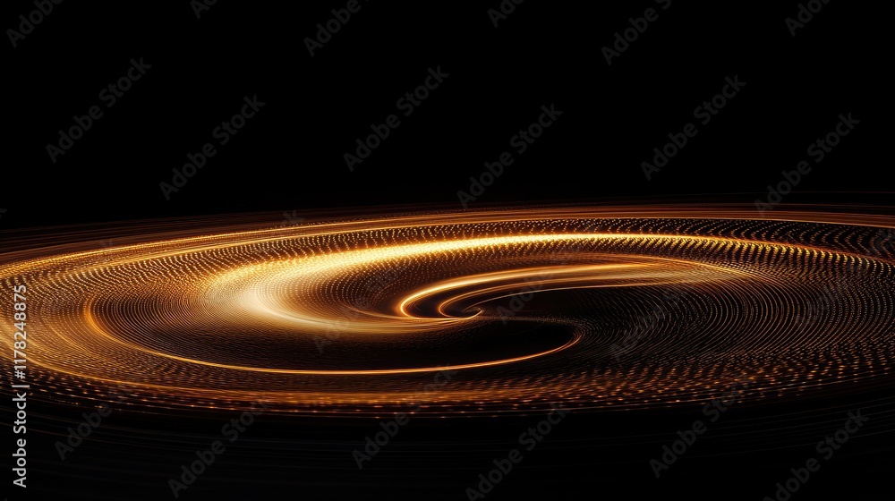 Aufkleber A superfluid vortex in a dark space, with spiraling light lines illustrating the seamless movement of particles, emphasizing the fascinating properties of superfluids