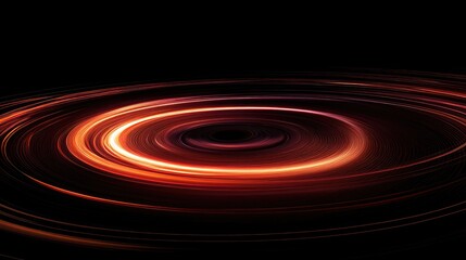 Fototapeta premium A superfluid vortex in a dark space, with spiraling light lines illustrating the seamless movement of particles, emphasizing the fascinating properties of superfluids