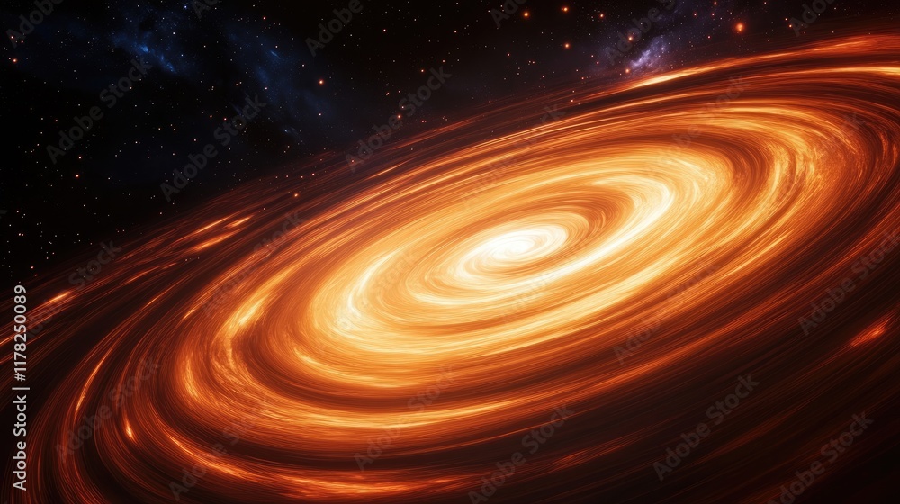 Poster A visually captivating superfluid vortex, spiraling in a dark cosmic field, showing the smooth, frictionless movement of particles and the wonders of physics