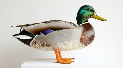 Obraz premium Majestic Mallard Duck: A Study in Avian Elegance