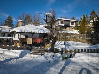 Winter view of village of Bozhentsi, Bulgaria
