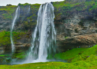 Seljalandsfoss waterfall in the south of Iceland