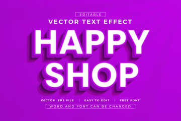 Happy Shop 3D Editable Text Effect