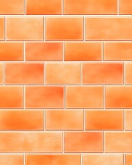 Obraz premium Seamless Pattern of Light Orange Rectangular Tiles