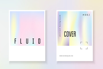 Hologram Poster. Gradient Mesh. Colourful Metal Backdrop. Digital Banner. Graphic Effect. Pink Rainbow Flyer. Neon Pattern. Violet Hologram Poster