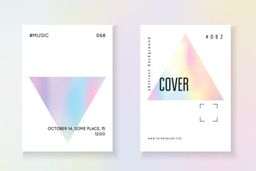 Hologram Poster. Isolated Pearl Backdrop. Color Foil. Geometry Presentation. Pink Abstract Label. Plastic Vector. Chrome Screen. Purple Hologram Poster