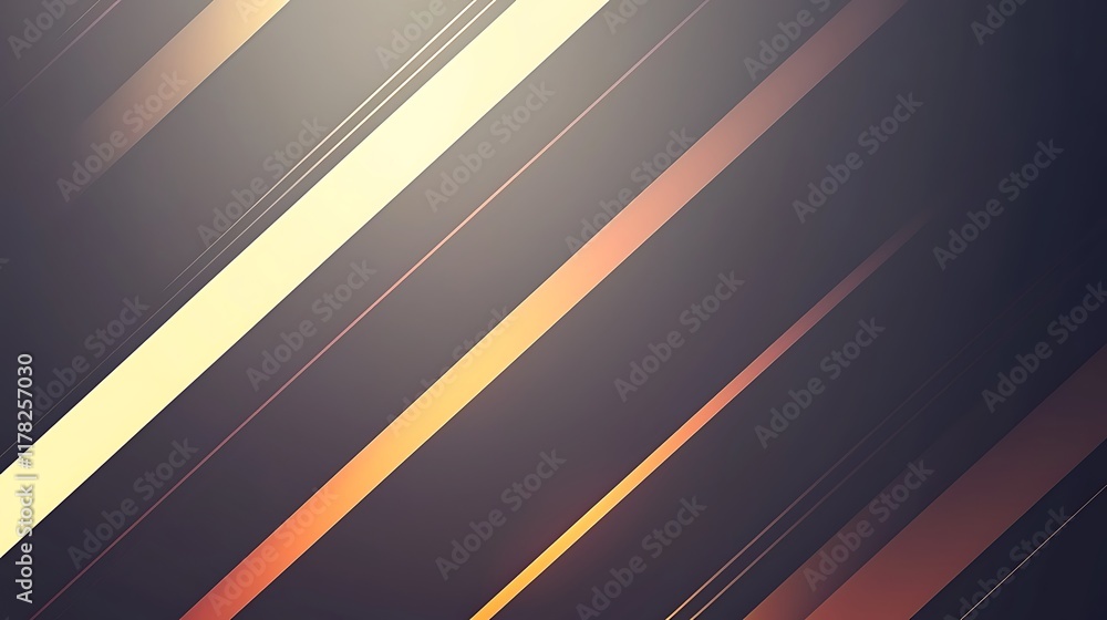 Wall mural Abstract background with diagonal lines in warm colors.