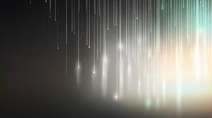 Abstract background with glowing lines and particles, resembling digital rain or light streaks.