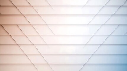 Abstract background with layered geometric shapes in soft peach and blue tones.