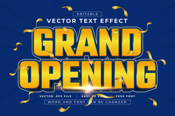 Grand Opening 3D Editable Text Effect Texture Style