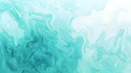 Obraz premium Serene Aqua Swirls: An Abstract Fluid Painting