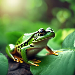 Obraz premium Frog Closeup View