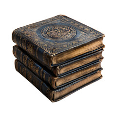 Stack of Islamic Books Isolated on Transparent Background