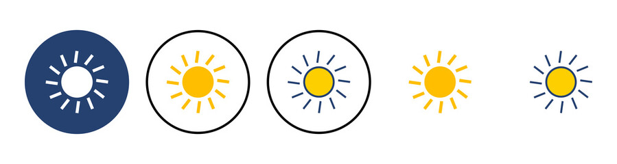 Sun icon vector. Brightness Icon vector