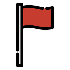 Obraz premium red flag icon