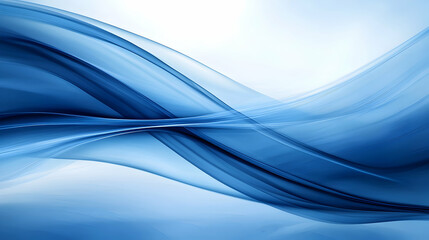 Obraz premium Serene Blue Abstract Waves: A Calming Modern Art Design