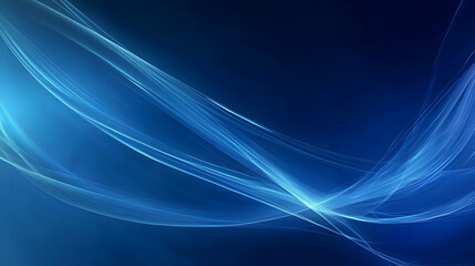 Serene Blue Abstract Waves: A Calming Digital Artwork