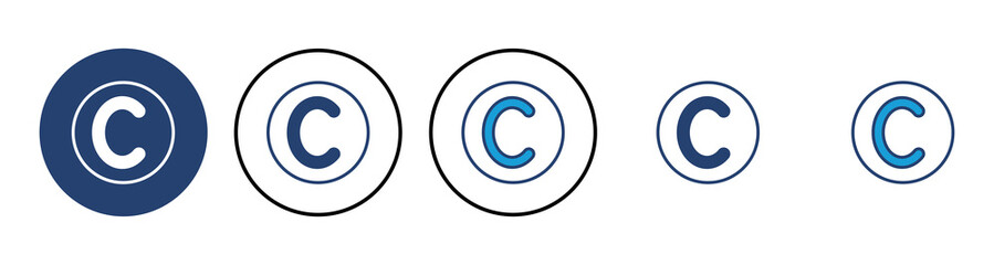 Copyright icon vector. copyright symbols