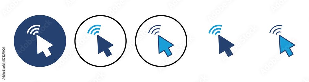 Aufkleber click icon vector. pointer arrow icon. cursor icon vector