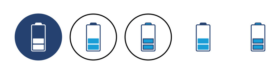 Battery vector icon. battery charge level. battery Charging icon