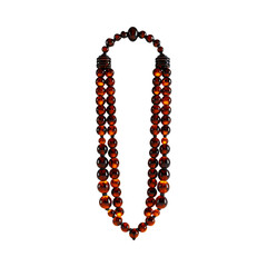 LED Lit Tasbeeh Necklace with Brown and Black Beads Isolated on Transparent Background