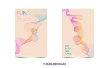 VERTICAL BACKGROUND 20 EDITABLE COLORFUL COVER DESIGN, WITH FLUID WIREFRAME ARTWORK FOR A LOT OF DESIGN NEEDS