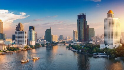 Obraz premium city of bangkok in thailand architecture cityscape landscape
