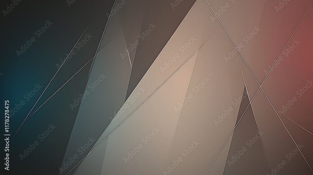 Poster abstract geometric background with muted tones and sharp lines.