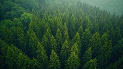 Breathe in the fresh air while walking through a serene forest, surrounded by tall, green trees Wellness, Greenery, breathe, forest