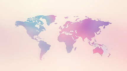 soft colored world map background