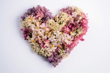 The heart is made of flowers