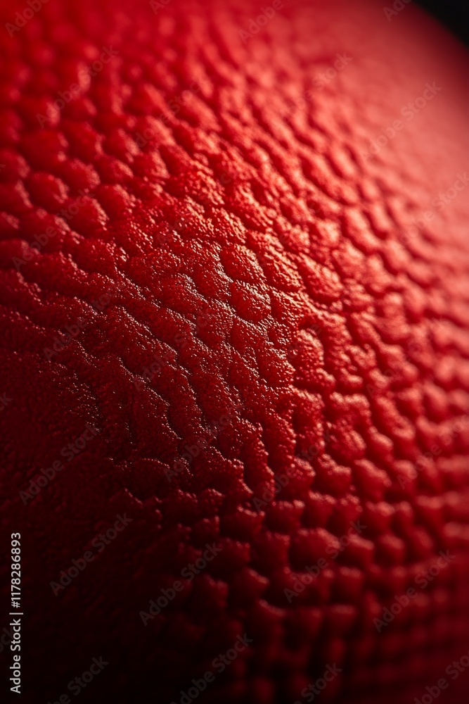 Poster Close-up of red textured surface; detailed, rich, deep color; pattern, background.