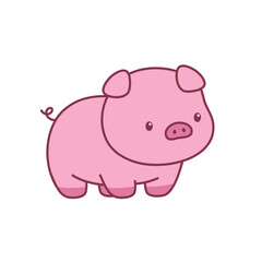 Cute, adorable pig animal character illustration