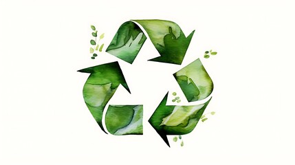 Recycling symbol promoting environmental awareness and sustainability