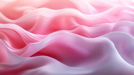 Obraz premium Soft Pink Fabric Draped in Gentle Waves