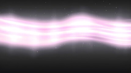 Obraz premium Abstract pink light wave flowing on dark background.
