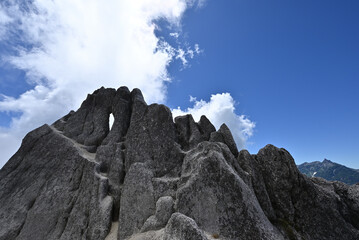 Fototapeta premium Climbing Mt. Tsubakuro, Nagano, Japan