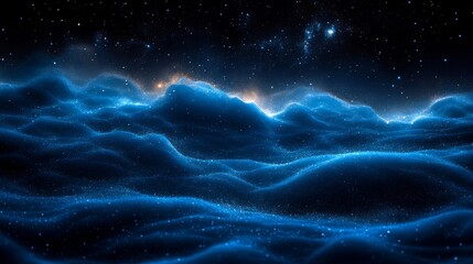 Glimmering Celestial Landscape: A Cosmic Ocean of Stars and Stardust