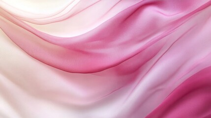 Obraz premium Delicate Pink and White Fabric Draped Softly