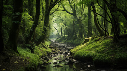 Obraz premium morning in the forest