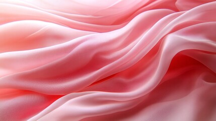 Obraz premium Pink Silk Fabric Draped in Soft Waves