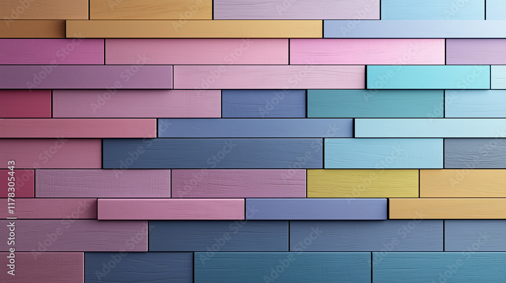 Poster vibrant abstract color blocks create lively and modern wall design