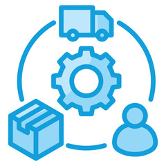Supply Chain Icon Element For Design