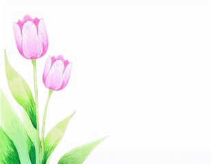 Fototapeta premium チューリップ イラスト