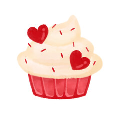 cupcake with heart