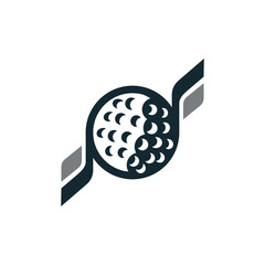 Simple minimalist golf logo design for golf related companies
