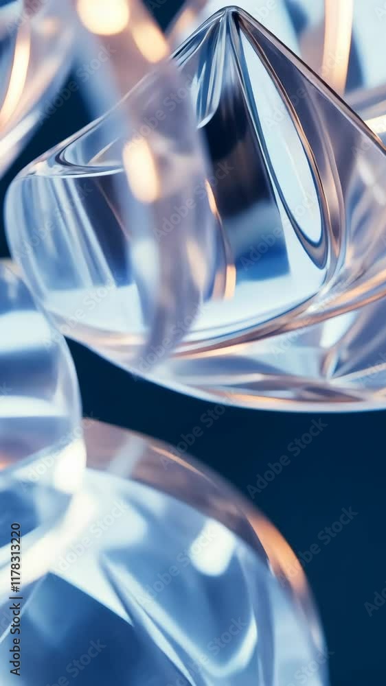 Poster colorful glass shapes create intricate reflections and patterns in a modern art installation in a ga