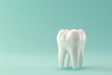 Healthy tooth on a blue background