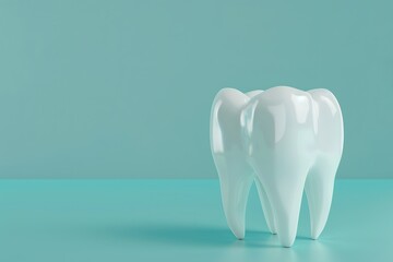 Healthy tooth on a blue background