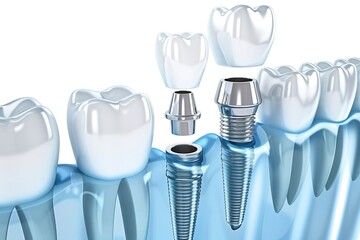 Dental implant in the gum